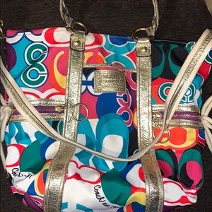 Coach x Poppy Spotlight Multi Colored Shoulder Bag